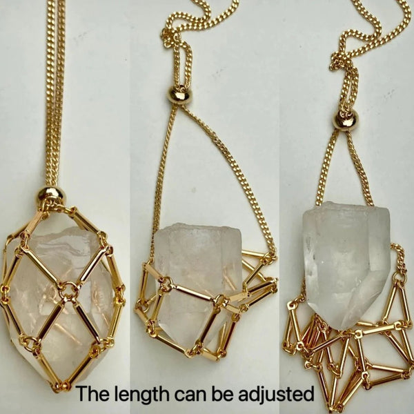 Crystal Necklace - Free Crystal Included🎁 Enhance Your Aura with Radiant Elegance 🌟✨"